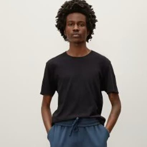 NWT Everlane Men's The Organic Cotton Crew Neck Slim Fit T-Shirt Black Size M - Picture 1 of 11